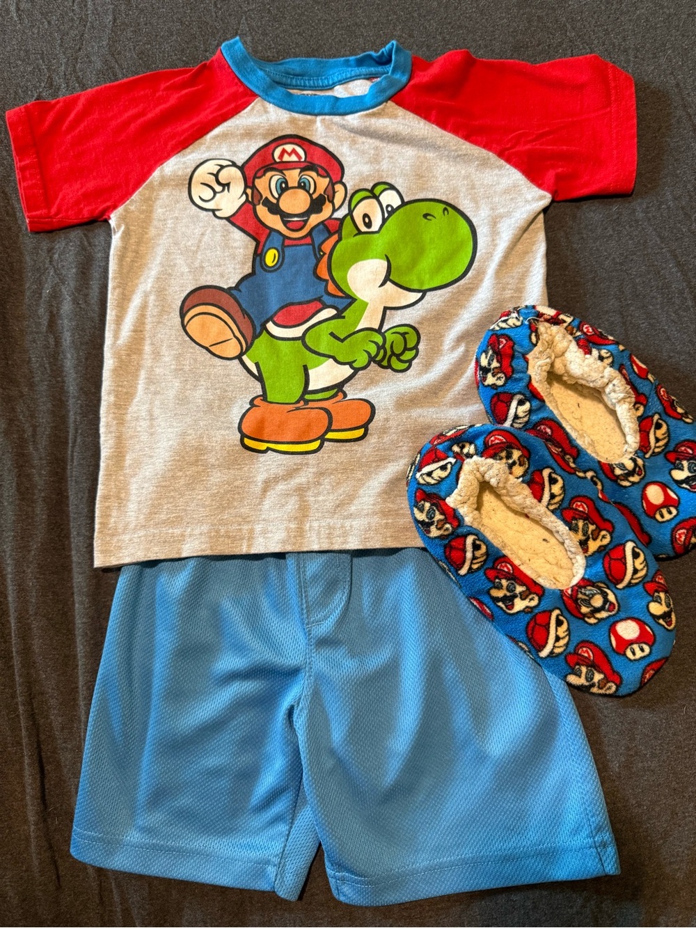 Nintendo Kids Pajama Set - Red, Blue, Green, Gray